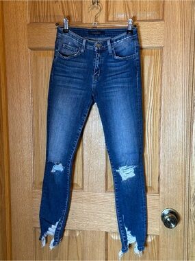 Flying Monkey Mid Rise Ankle Skinny Distressed Jeans Size 26